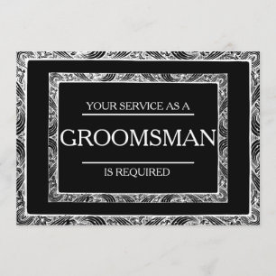 Invitación Su servicio se solicita como Groomsman