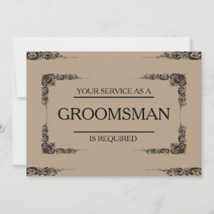 Invitación Su servicio se solicita como Groomsman