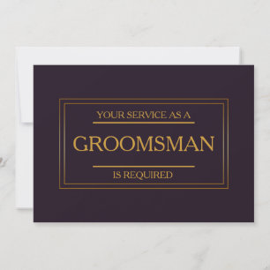 Invitación Su servicio se solicita como Groomsman