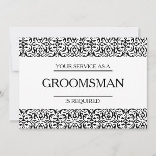 Invitación Su servicio se solicita como Groomsman