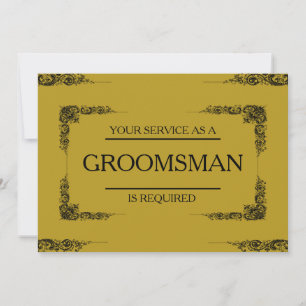 Invitación Su servicio se solicita como Groomsman
