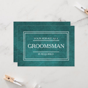 Invitación Su servicio se solicita como Groomsman