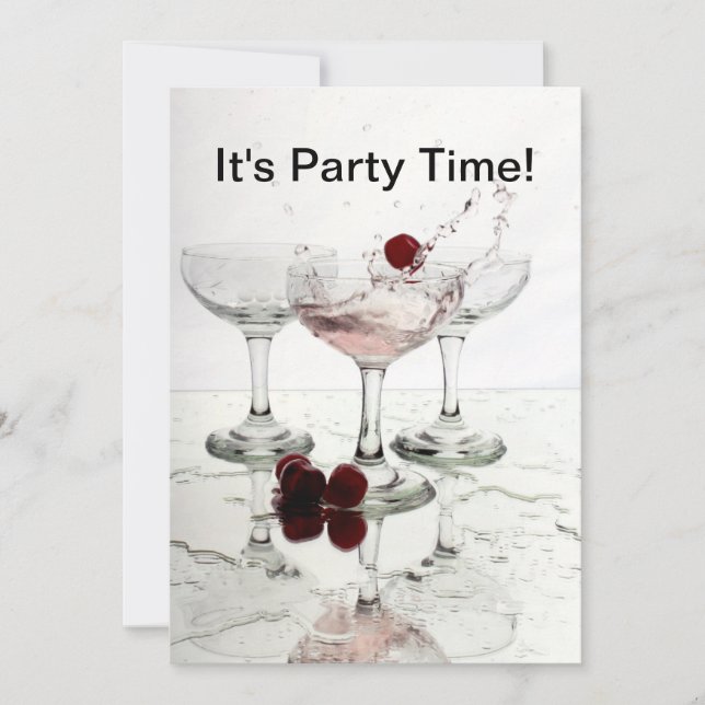 Invitación Su tiempo del fiesta (Anverso)