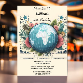 Invitación Su viaje Cabina Beach Destino 30 cumpleaños