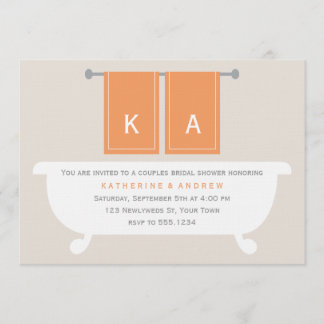 Invitación Su y el suyo ducha nupcial de las toallas