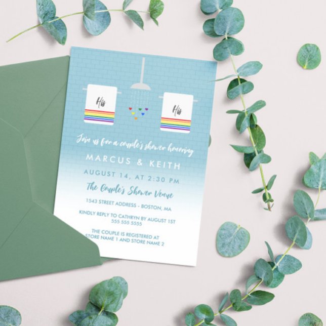 Invitación Su y la ducha de su pareja gay (Subido por el creador)