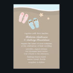 Invitación Su y su Flip Flops Beach Wedding<br><div class="desc">Invitaciones a bodas con un par de chanclas en la arena.</div>