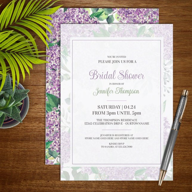 Invitación Suave ducha de novia Lilac (Subido por el creador)