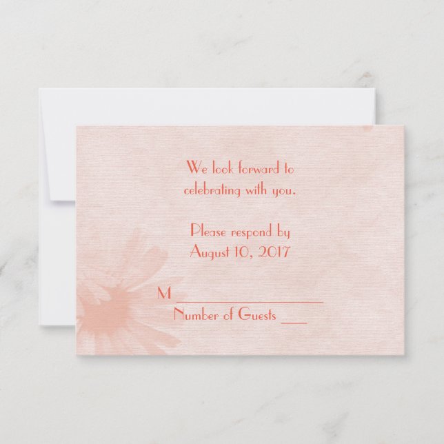 Invitación Suave Respuesta Floral RSVP (Anverso)