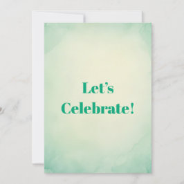 Invitación Suave verde pastel