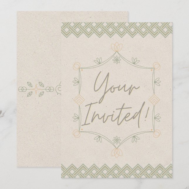 Invitación Suave y Caprichosa (Anverso / Reverso)