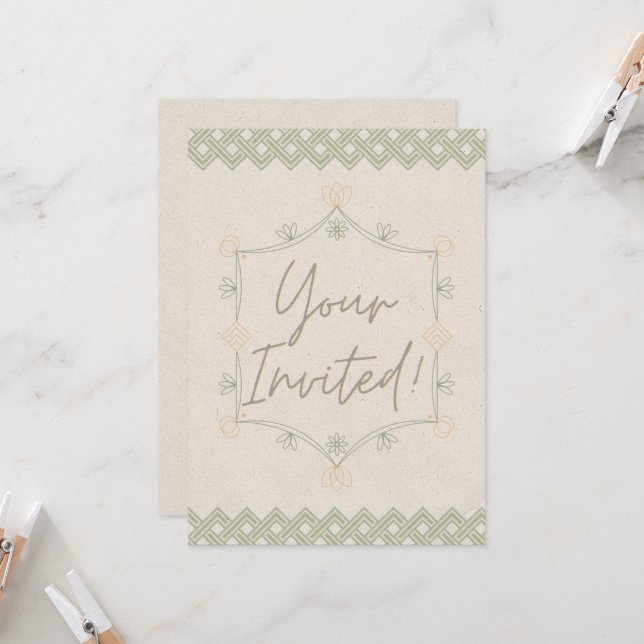 Invitación Suave y Caprichosa (Anverso/Reverso In Situ)