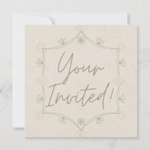 Invitación Suave y Caprichosa