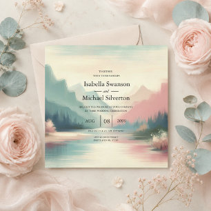 Invitación Suaves Ecos de Boda de las Montañas