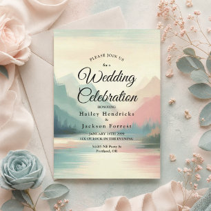 Invitación Suaves Ecos de la Boda de las Montañas
