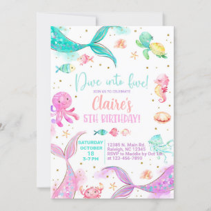 Invitación Suban a cinco chicas invitadas por sirenas de quin