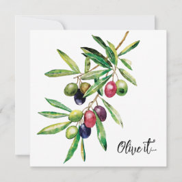 Invitación Subdivisión Olive de color agua