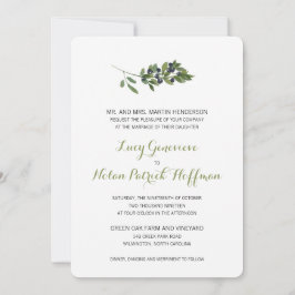 Invitación Subdivisión Olive de color agua | BODA