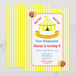 Invitación ¡Sube! ¡Sube! Amarillo de la fiesta de cumpleaños 