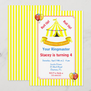 Invitación ¡Sube! ¡Sube! Amarillo de la fiesta de cumpleaños