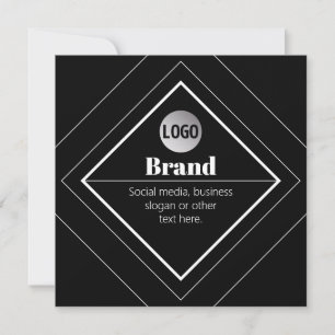 Invitación Sube tu logotipo y diseño de texto personalizable