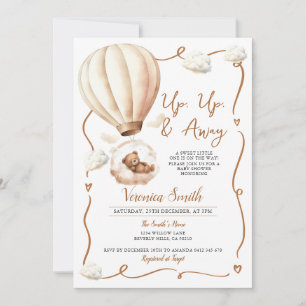 Invitación Sube y baja el globo aerostático Baby Shower
