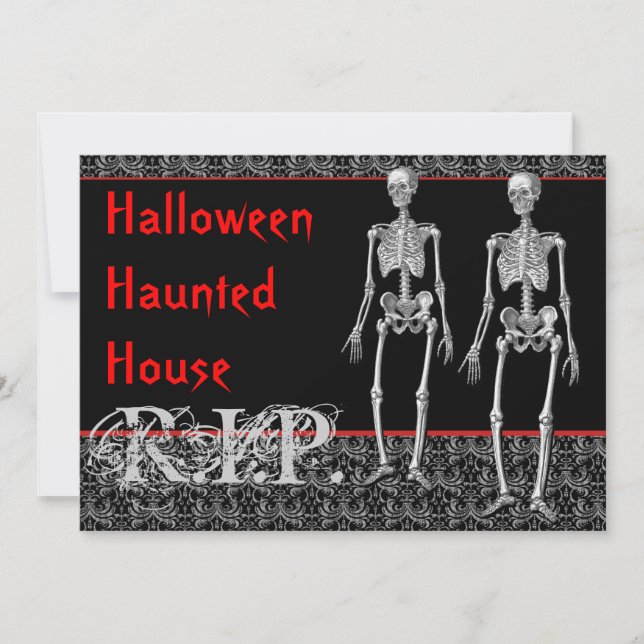 Invitación Subida de la casa encantada de Halloween de los (Anverso)