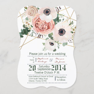 invitación subió jardín geométrico de la boda del