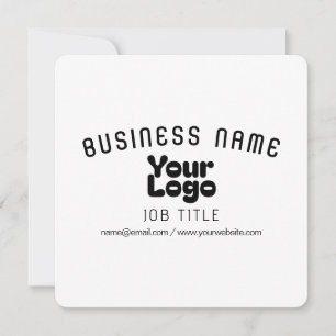 Invitación Subir logotipo   Blanco y negro (editable)