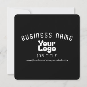Invitación Subir logotipo   Negro y blanco (editable)