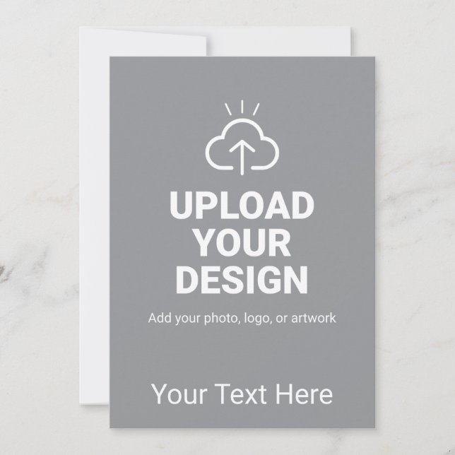 Invitación Subir personalizado su diseño y texto (Anverso)