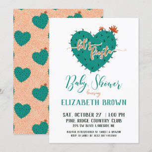 Invitación Succult Heart Fiesta Baby Shower