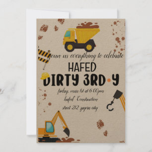 Invitación sucia 3er cumpleaños