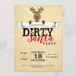 Invitación Sucia oficina de intercambio de regalos de Navidad