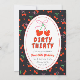 Invitación Sucio 30.º Fiesta de cumpleaños invitado