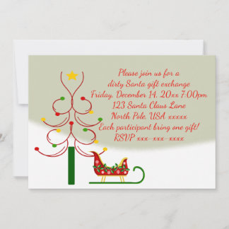 Invitación Sucio intercambio de regalos de Fiestas de Santa N