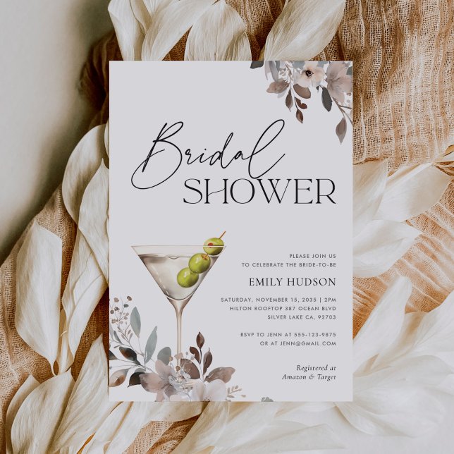 Invitación Sucio Martini Cocktail Bridal Shower (Subido por el creador)