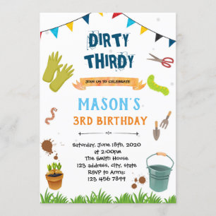 Invitación Sucio tema de 30 años