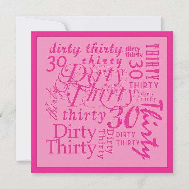 Invitación Sucio Treinta (Anverso)