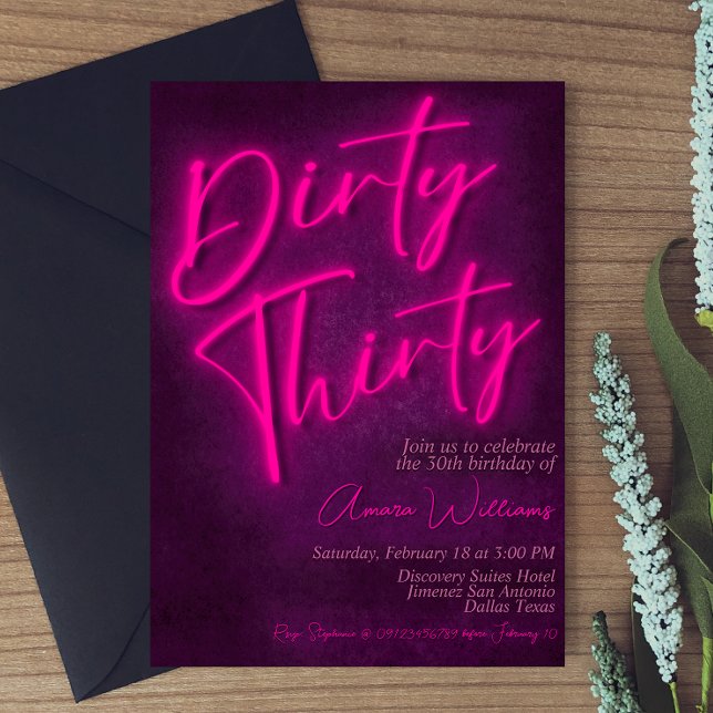 Invitación Sucio Treinta y Treinta Años (Subido por el creador)