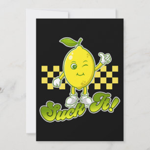 Invitación Suck It Green Lime Lemon Love Funny Fiesta mexican