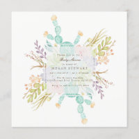 Suculenta acuarela de Bouquet | BABY SHOWER