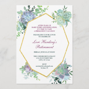 Invitación suculenta del retiro