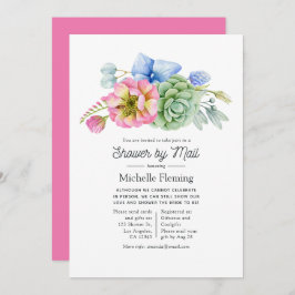 Invitación Suculenta ducha de novia floral a la moda por corr