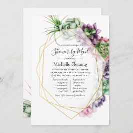 Invitación Suculenta novia geométrica o Baby Shower por corre