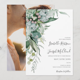 Invitación Suculenta vegetación | Boda Casual Foto