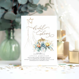 Invitación Suculentas calabazas de verdor vestidas con ducha 