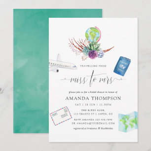 Invitación Suculentas de Cactus del Desierto de Señorita a Se