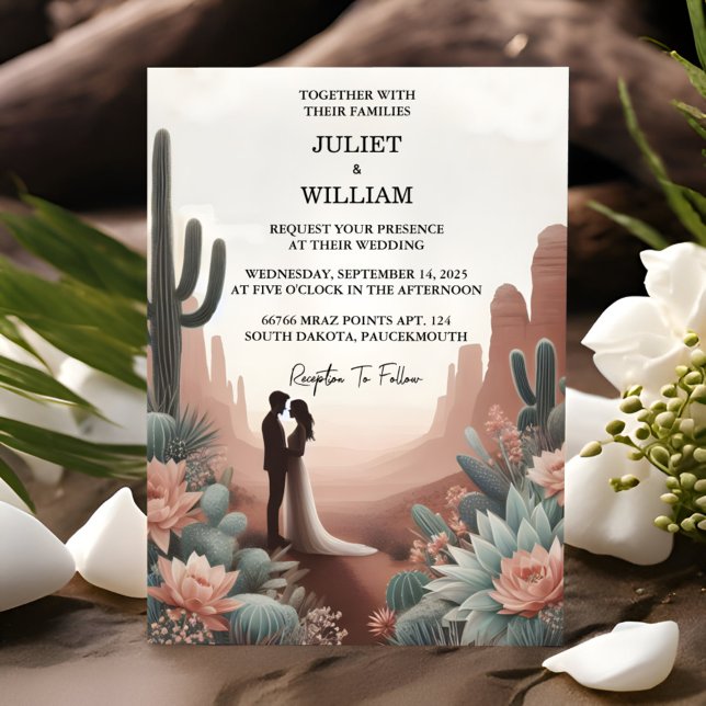 Invitación Suculento Boda de Cacti, el desierto verde de la h (Subido por el creador)