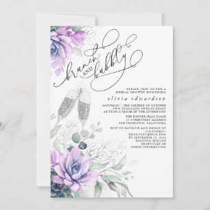 Invitación Suculento Brunch de Verdor y ducha Bubbly Bridal